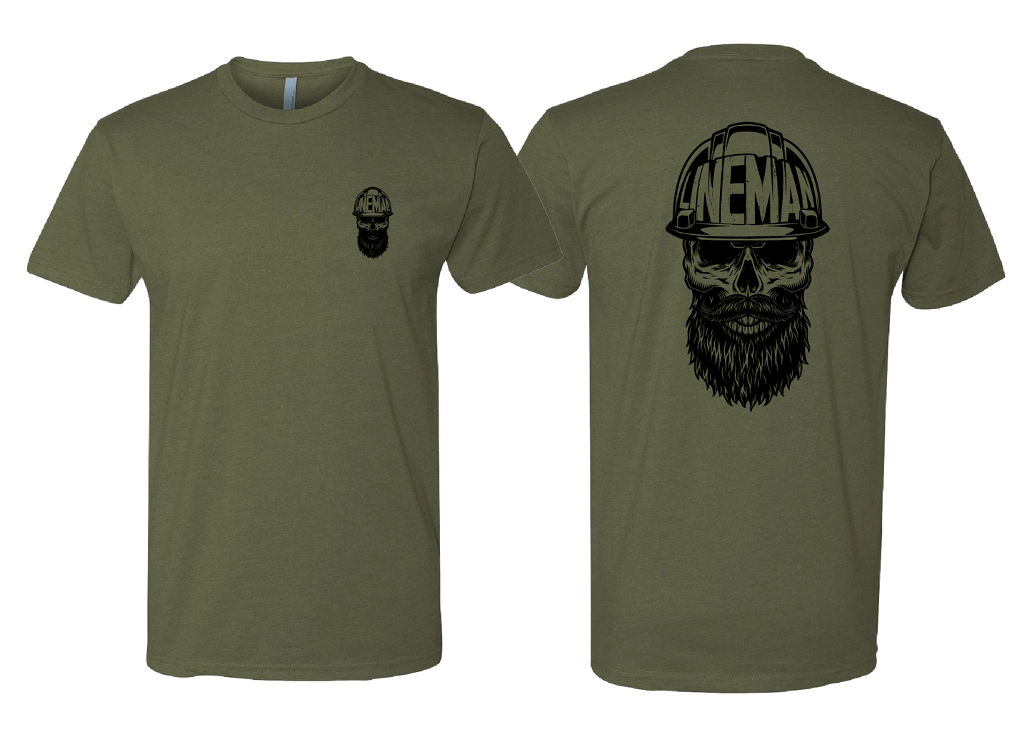 Bearded Skull Lineman Short Sleeve Tee