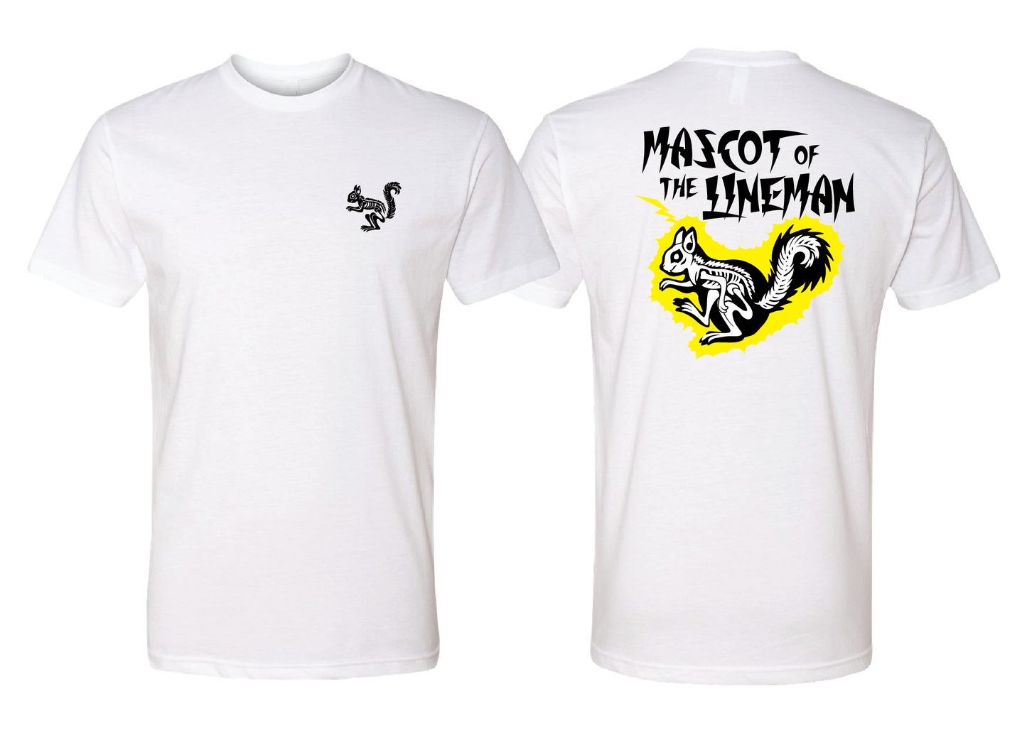 Mascot of a Lineman White Tee