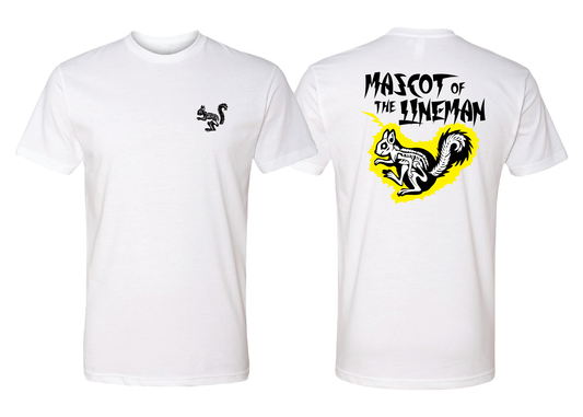 Mascot of a Lineman White Tee